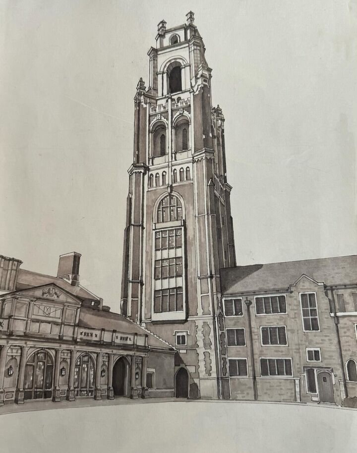 Bass Tower, Pauli Murray College, Marker