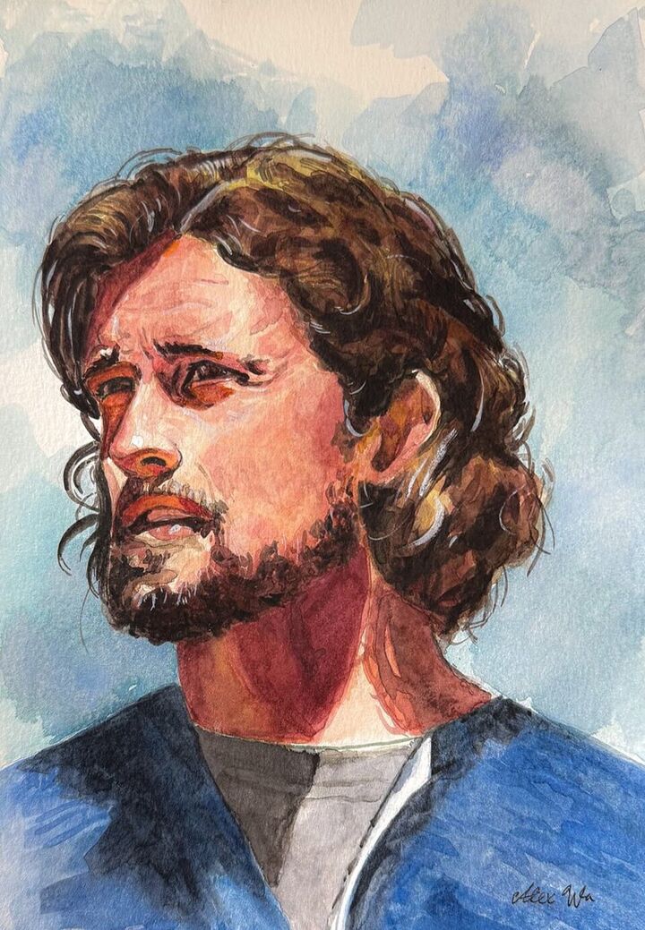 Portrait study, Watercolor